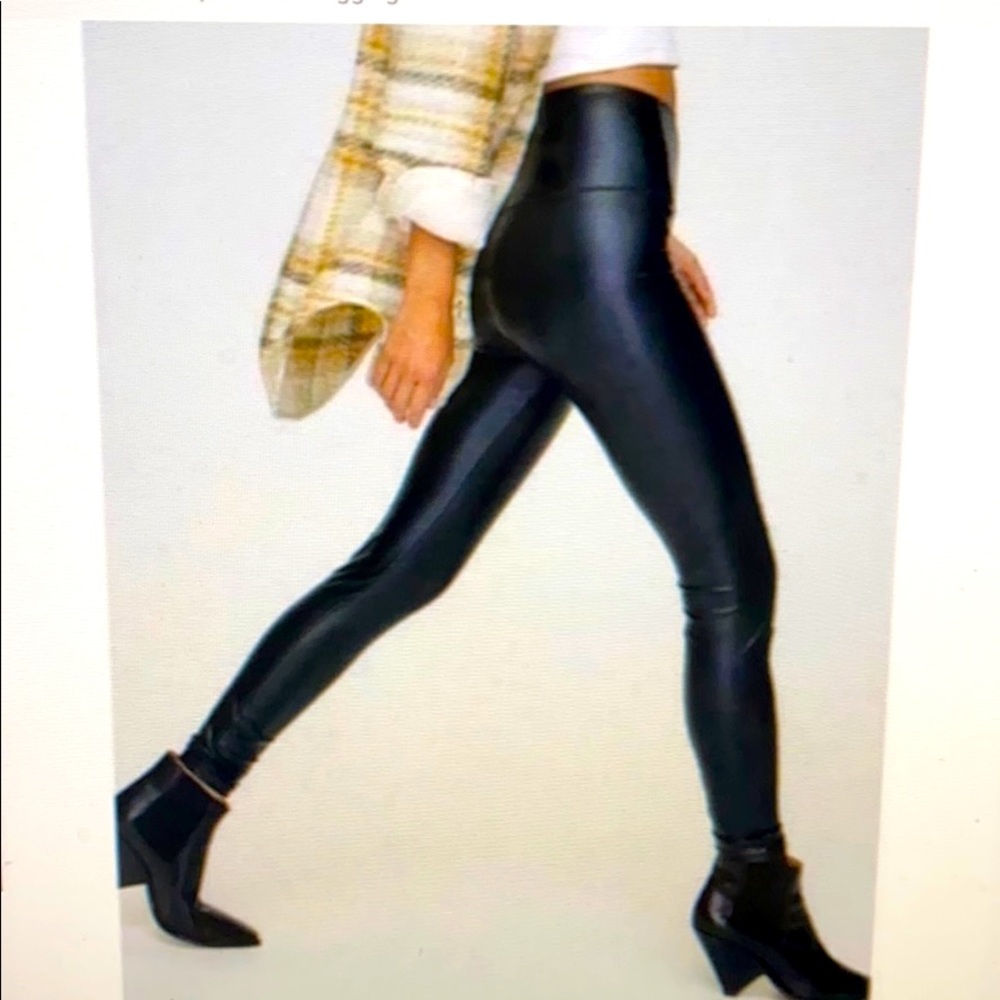7 For All Mankind Vegan Leather Leggings - Picture 2 of 6
